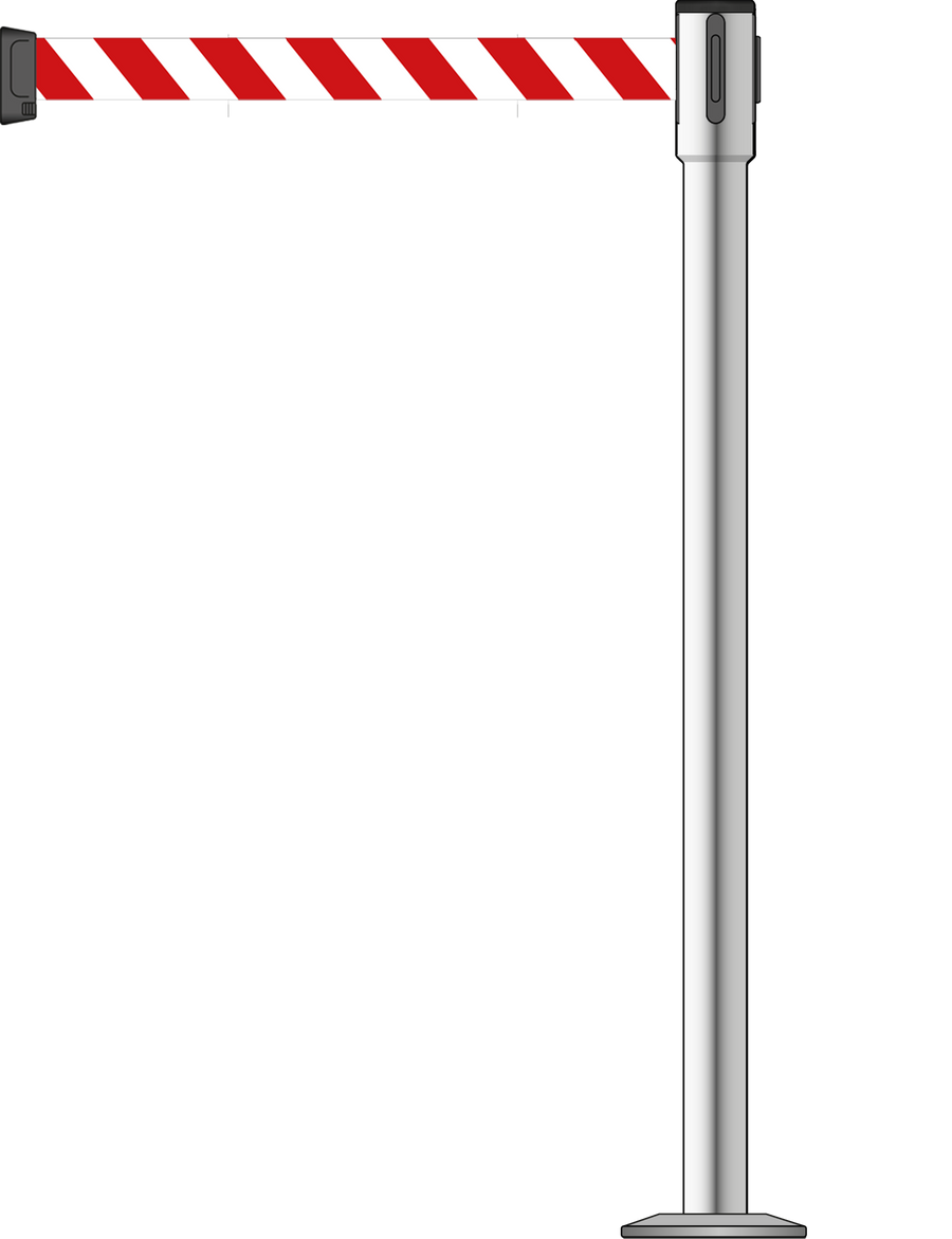 Slimline 50mm/2" Stainless Steel Post With 3.5m/11ft Webbing
