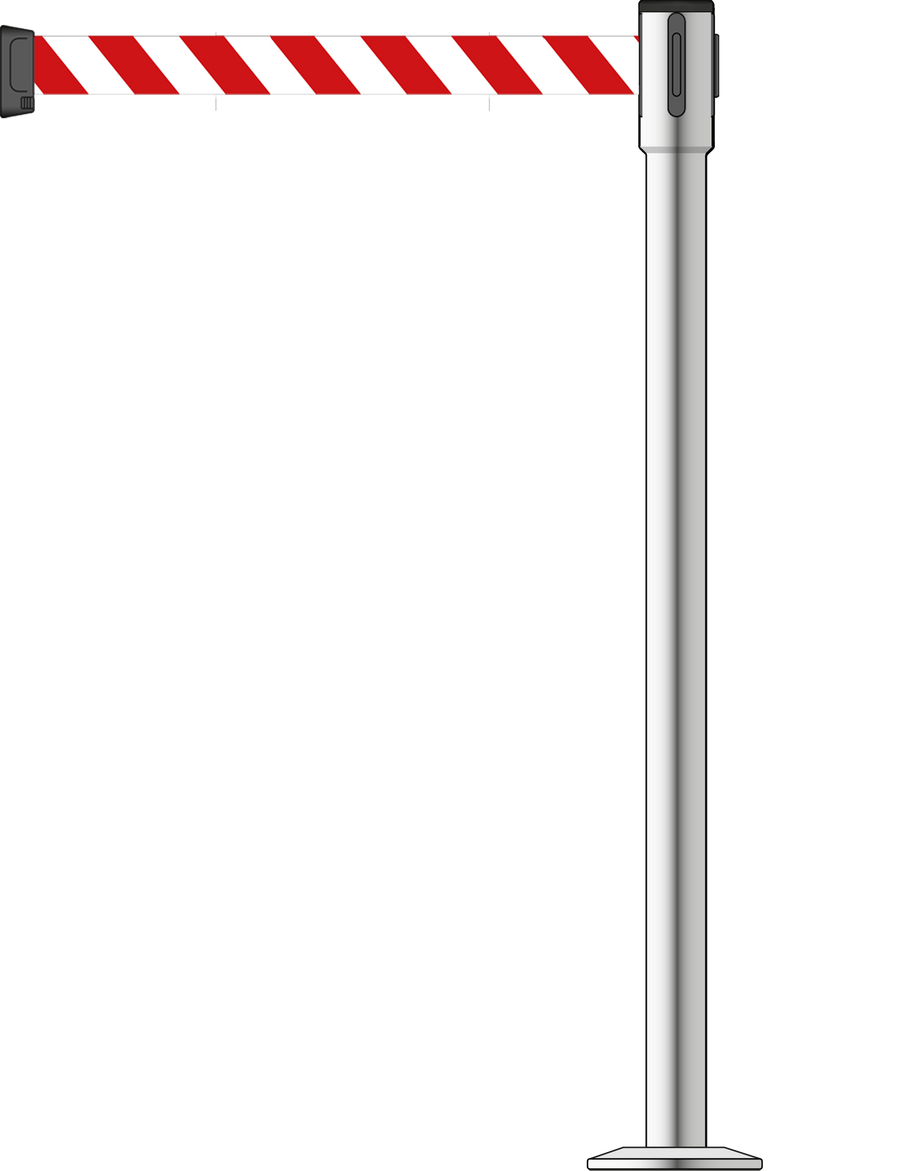 Slimline 50mm/2" Stainless Steel Post With 3.5m/11ft Webbing