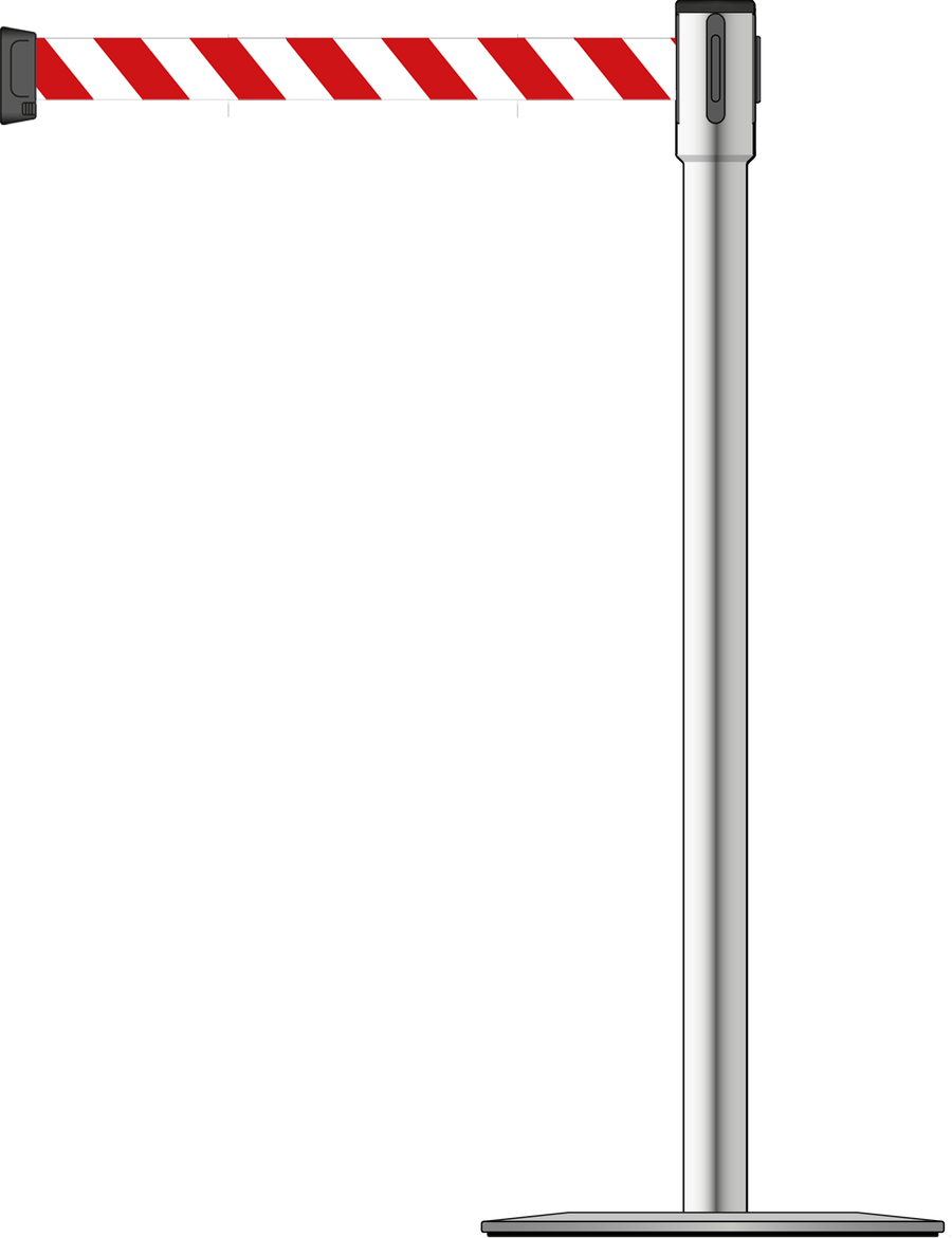 Slimline 50mm/2" Stainless Steel Post With 3.5m/11ft Webbing