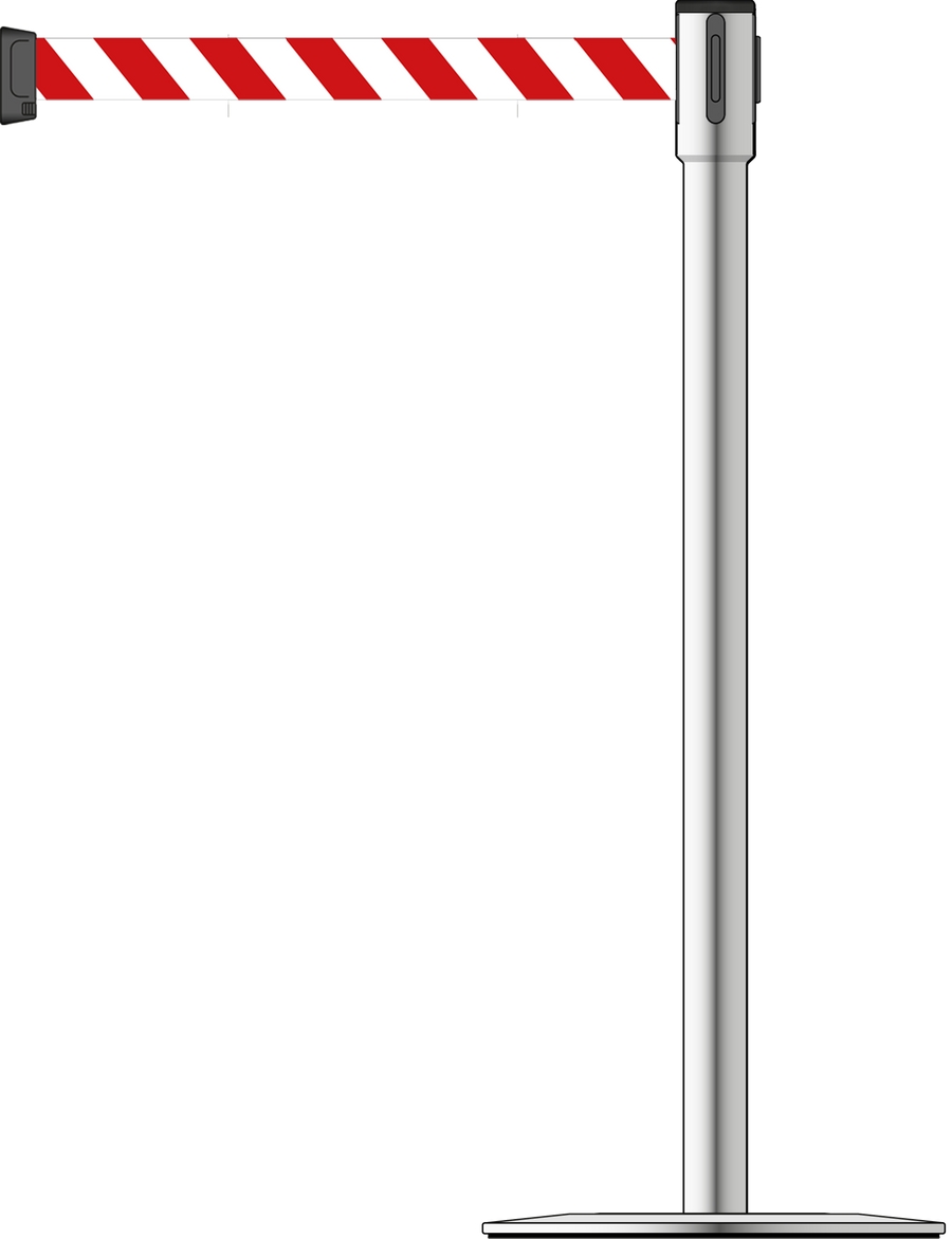 Slimline 50mm/2" Stainless Steel Post With 3.5m/11ft Webbing