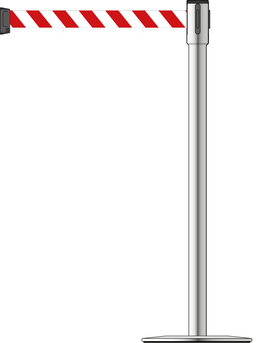Slimline 50mm/2" Stainless Steel Post With 3.5m/11ft Webbing
