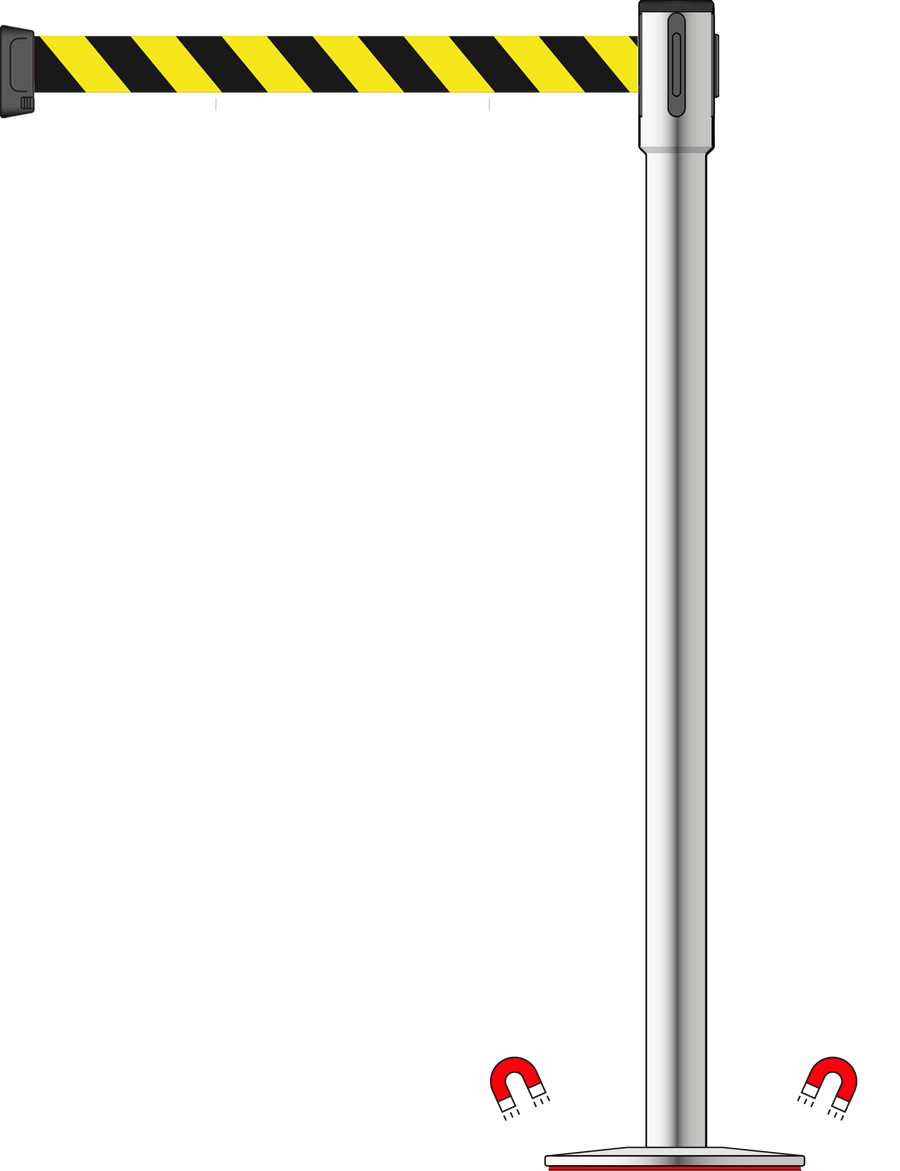 Slimline 50mm/2" Stainless Steel Post With 3.5m/11ft Webbing