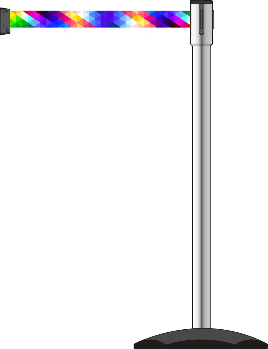 Slimline 50mm/2" Stainless Steel Post With 3.5m/11ft Webbing