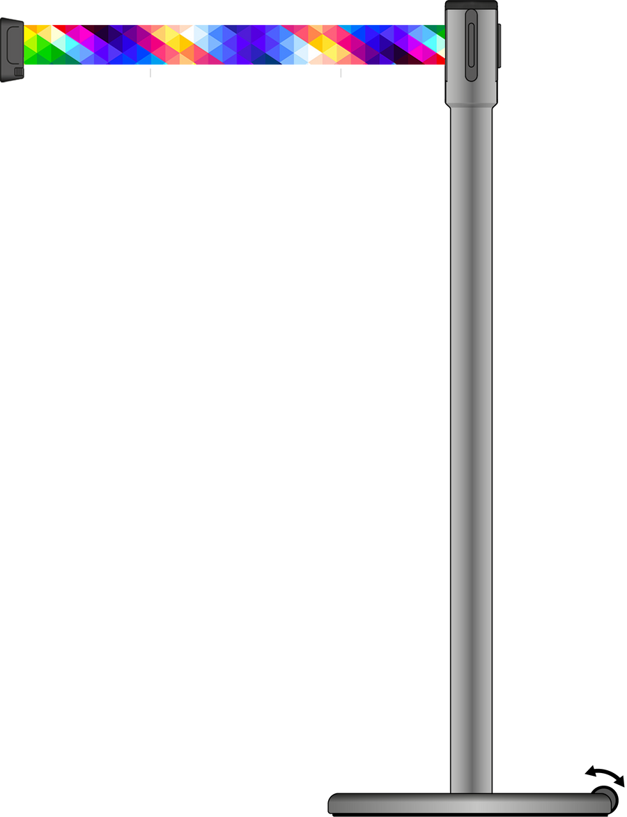 Slimline 50mm/2" Stainless Steel Post With 3.5m/11ft Webbing