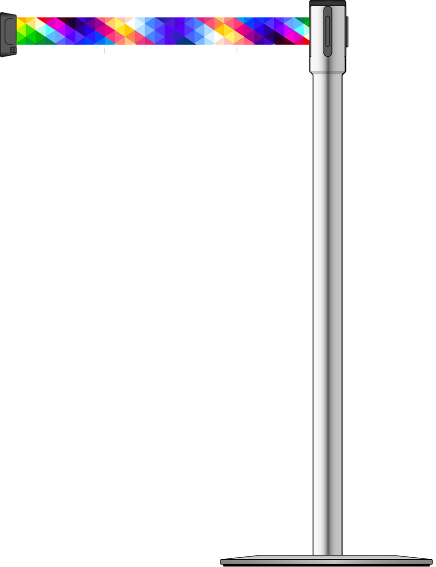 Slimline 50mm/2" Stainless Steel Post With 3.5m/11ft Webbing