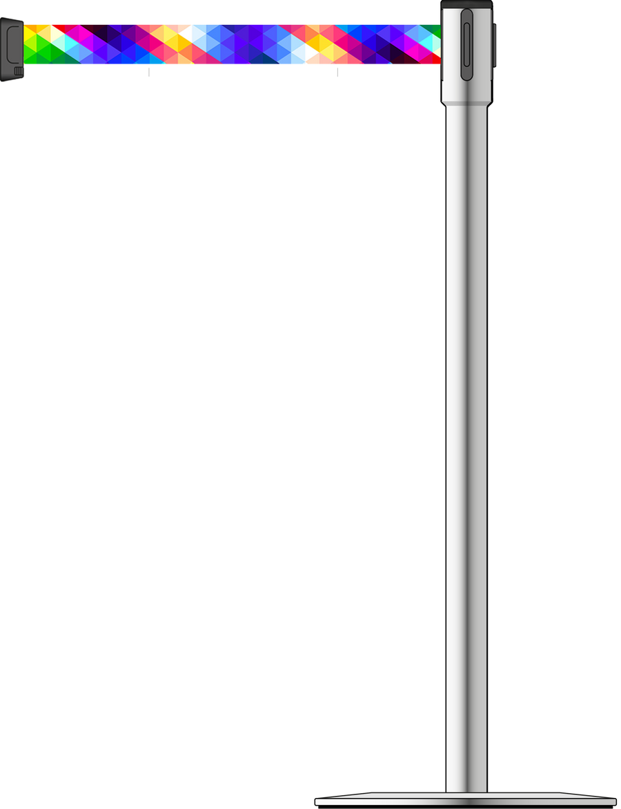 Slimline 50mm/2" Stainless Steel Post With 3.5m/11ft Webbing
