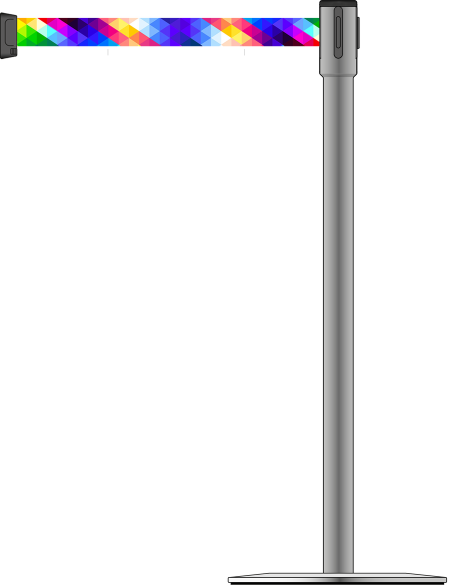 Slimline 50mm/2" Stainless Steel Post With 3.5m/11ft Webbing