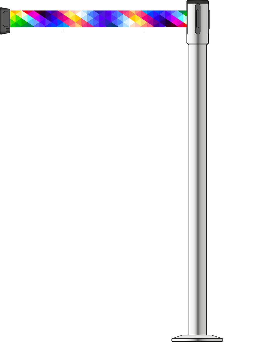Slimline 50mm/2" Stainless Steel Post With 3.5m/11ft Webbing
