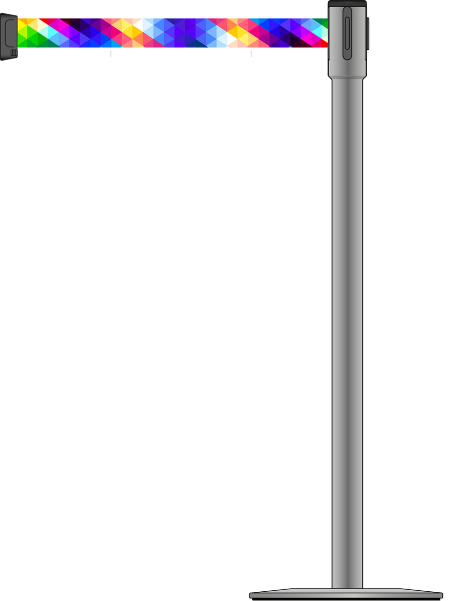 Slimline 50mm/2" Stainless Steel Post With 3.5m/11ft Webbing