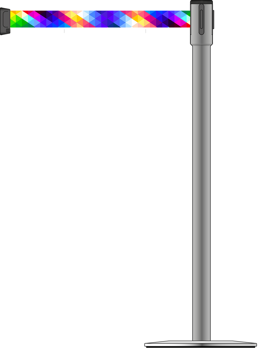 Slimline 50mm/2" Stainless Steel Post With 3.5m/11ft Webbing