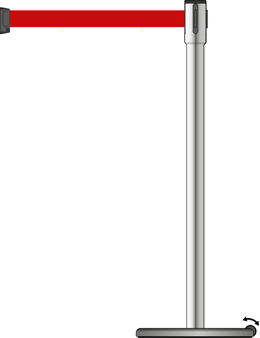 Slimline 50mm/2" Stainless Steel Post With 3.5m/11ft Webbing