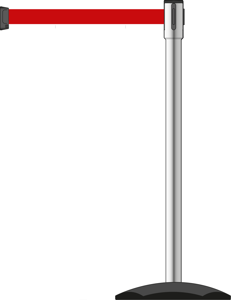 Slimline 50mm/2" Stainless Steel Post With 3.5m/11ft Webbing