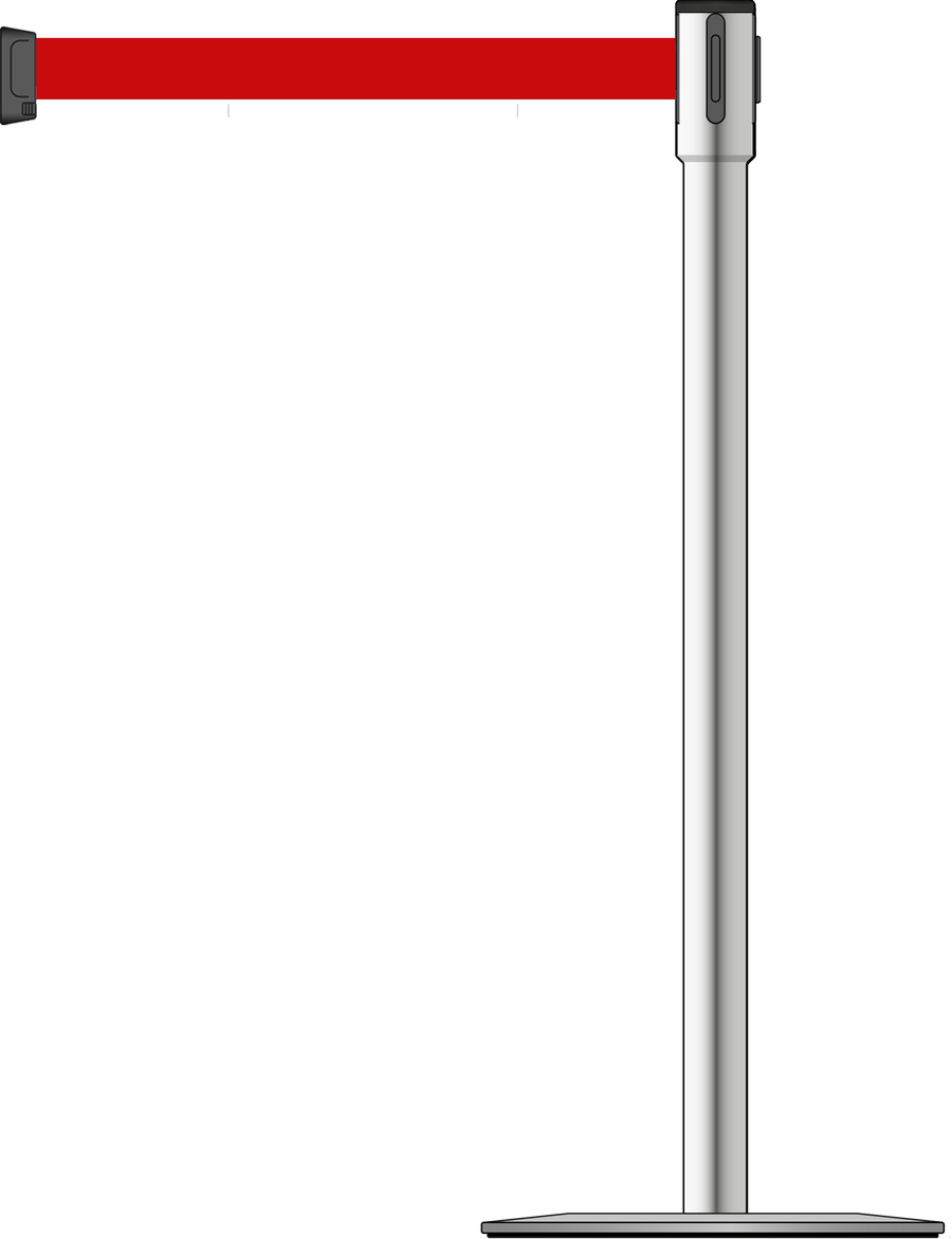 Slimline 50mm/2" Stainless Steel Post With 3.5m/11ft Webbing