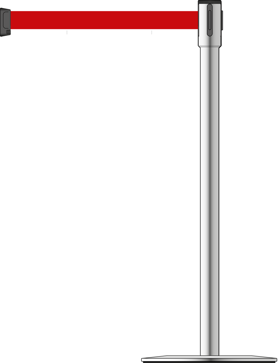 Slimline 50mm/2" Stainless Steel Post With 3.5m/11ft Webbing