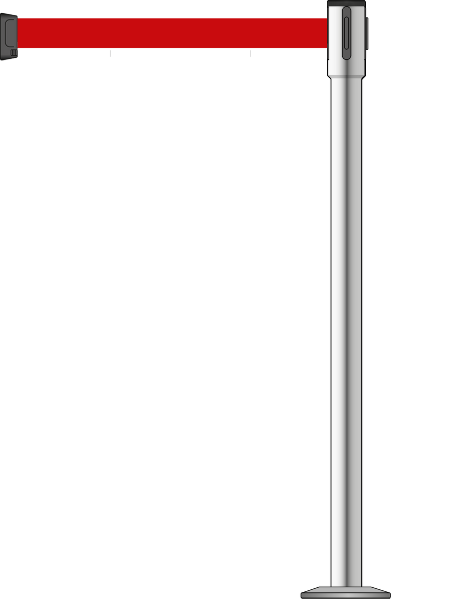 Slimline 50mm/2" Stainless Steel Post With 3.5m/11ft Webbing
