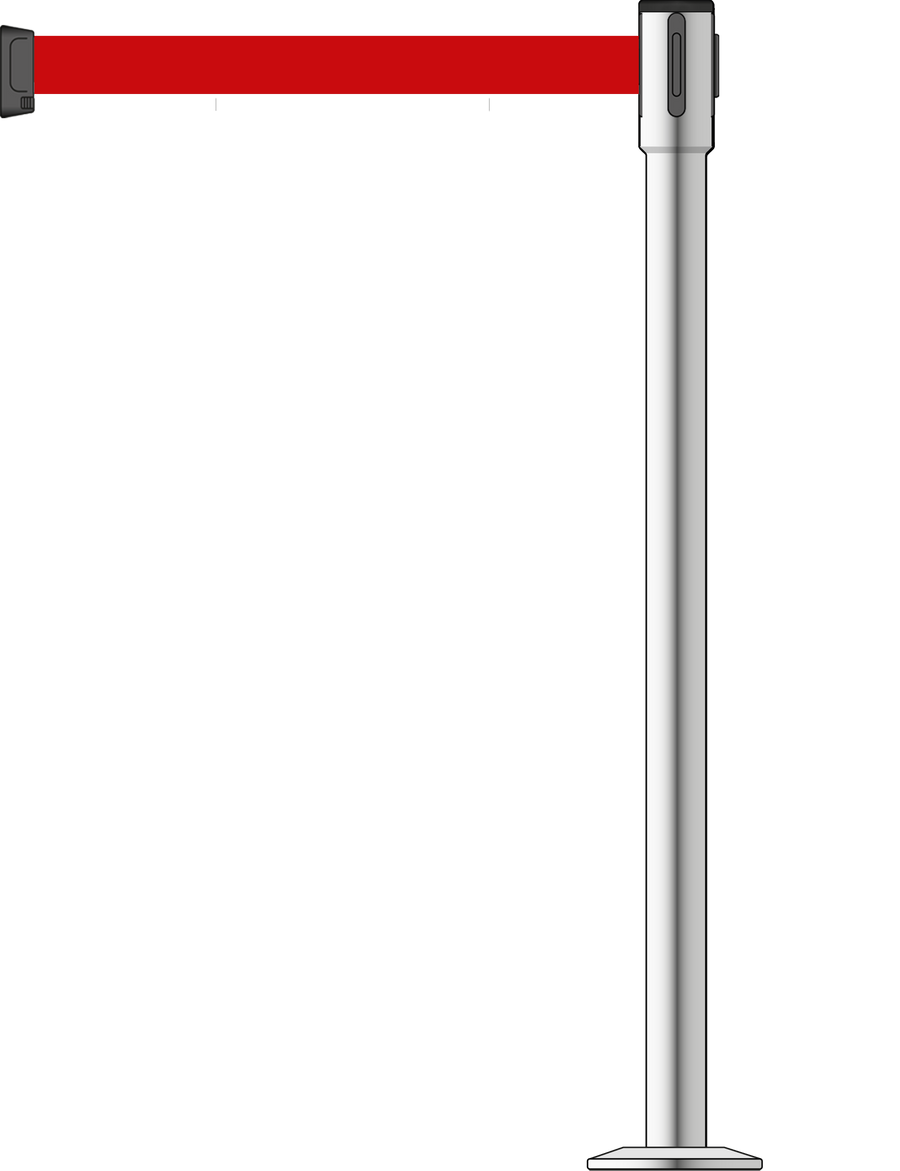 Slimline 50mm/2" Stainless Steel Post With 3.5m/11ft Webbing