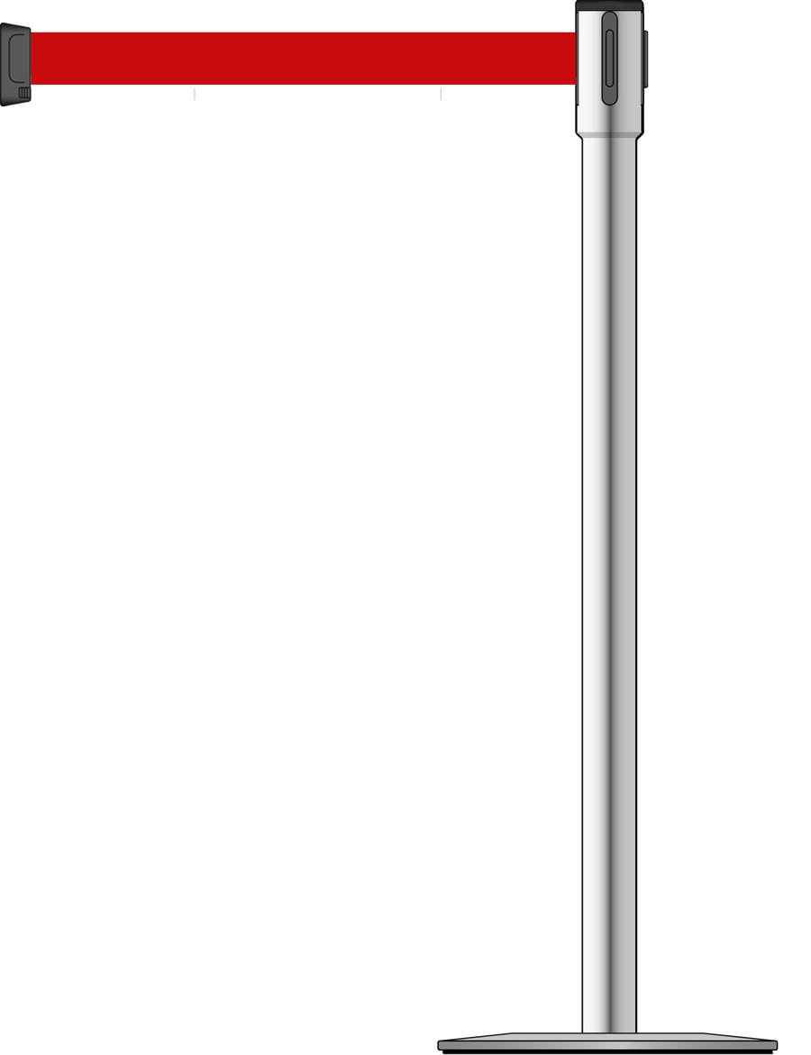 Slimline 50mm/2" Stainless Steel Post With 3.5m/11ft Webbing