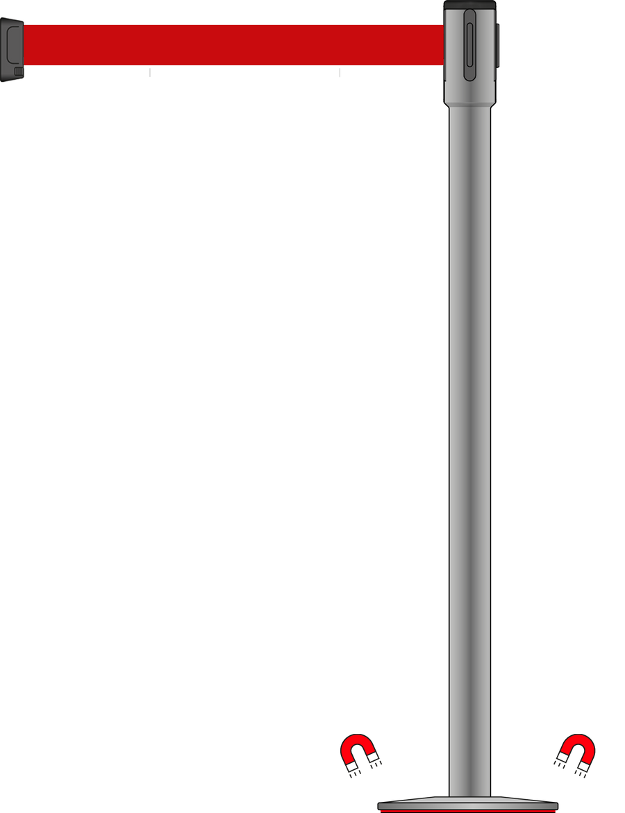 Slimline 50mm/2" Stainless Steel Post With 3.5m/11ft Webbing