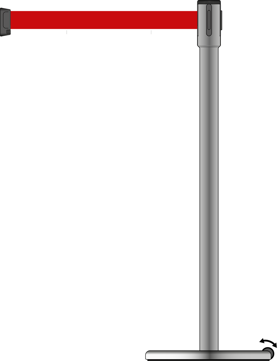 Slimline 50mm/2" Stainless Steel Post With 3.5m/11ft Webbing