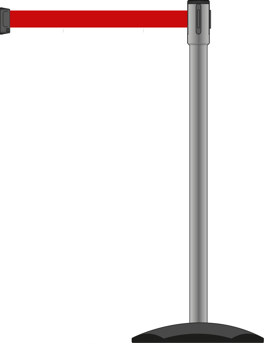 Slimline 50mm/2" Stainless Steel Post With 3.5m/11ft Webbing