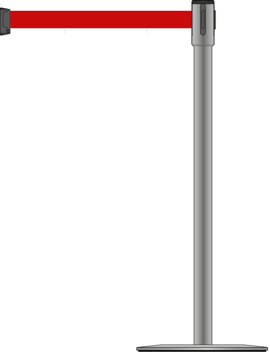 Slimline 50mm/2" Stainless Steel Post With 3.5m/11ft Webbing