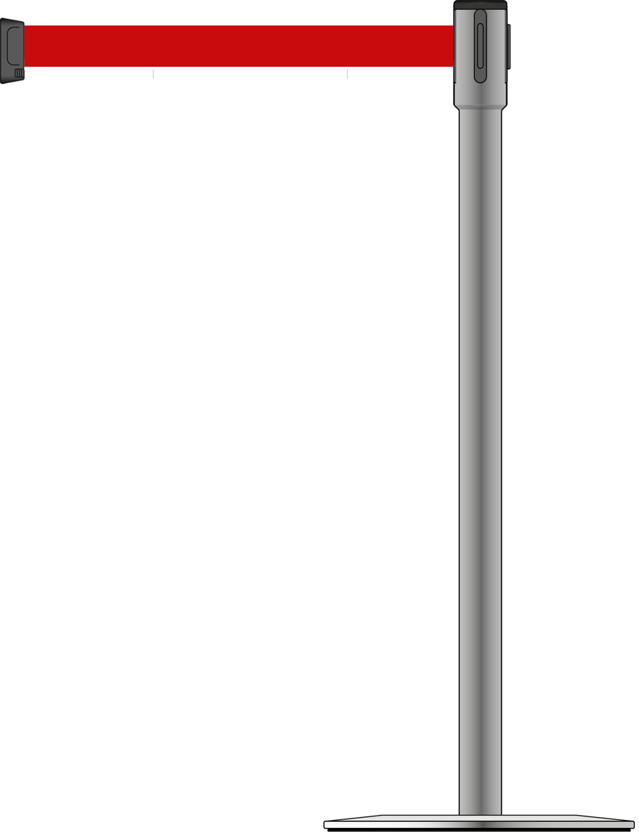 Slimline 50mm/2" Stainless Steel Post With 3.5m/11ft Webbing