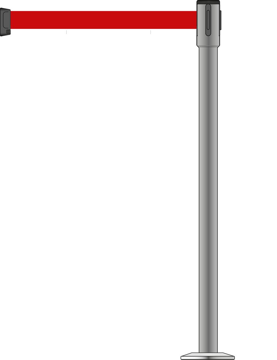 Slimline 50mm/2" Stainless Steel Post With 3.5m/11ft Webbing