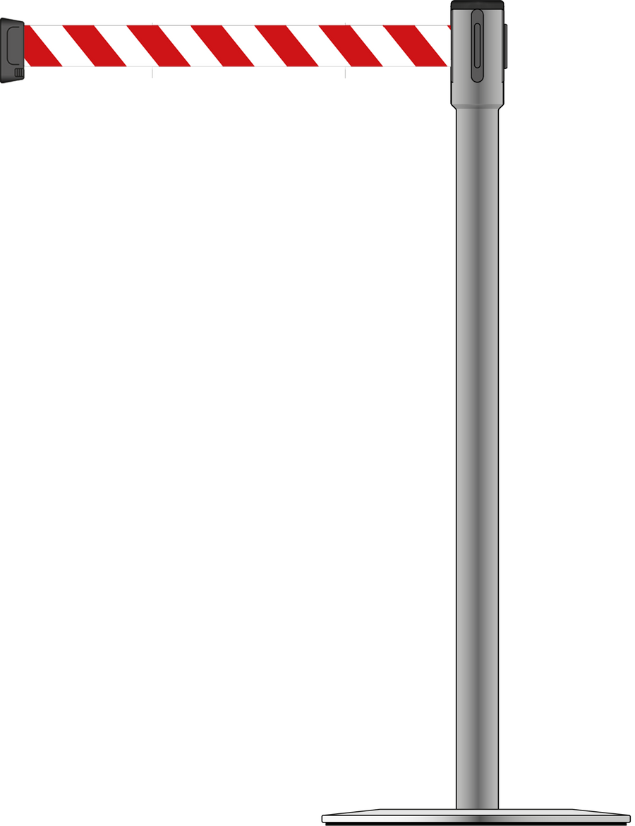 Slimline 50mm/2" Stainless Steel Post With 3.5m/11ft Webbing