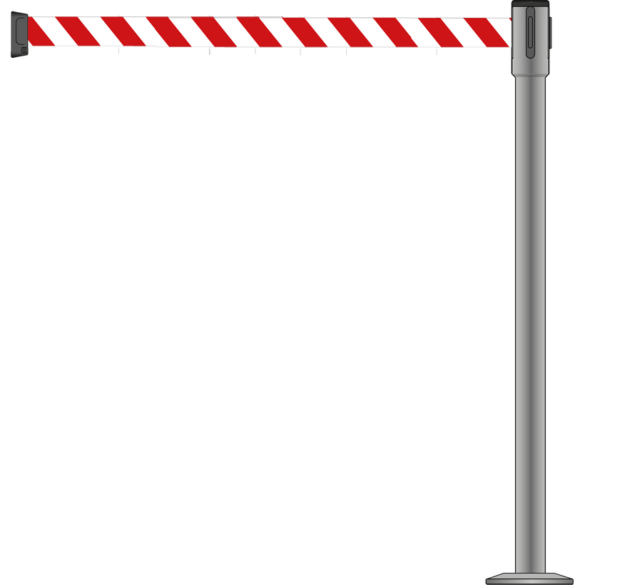 Slimline 50mm/2" Stainless Steel Post With 3.9m/13ft Webbing