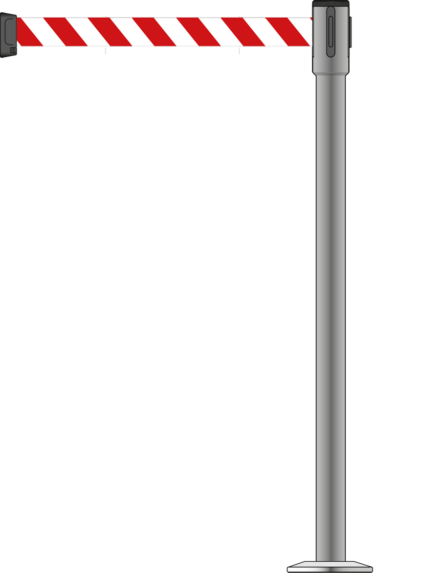 Slimline 50mm/2" Stainless Steel Post With 3.5m/11ft Webbing