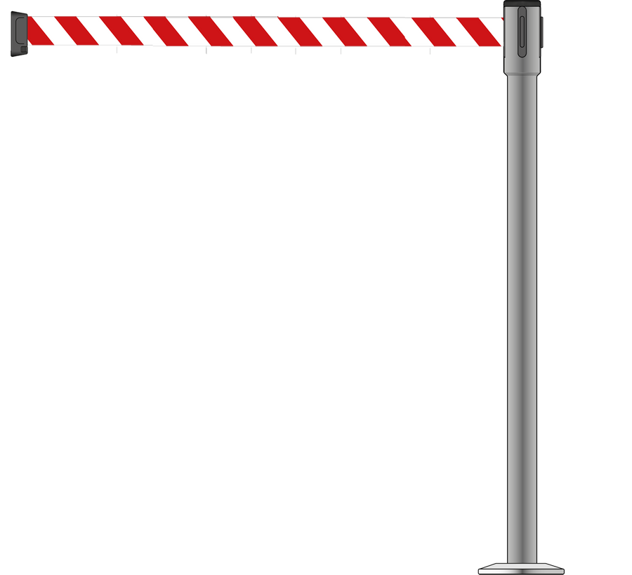 Slimline 50mm/2" Stainless Steel Post With 3.9m/13ft Webbing