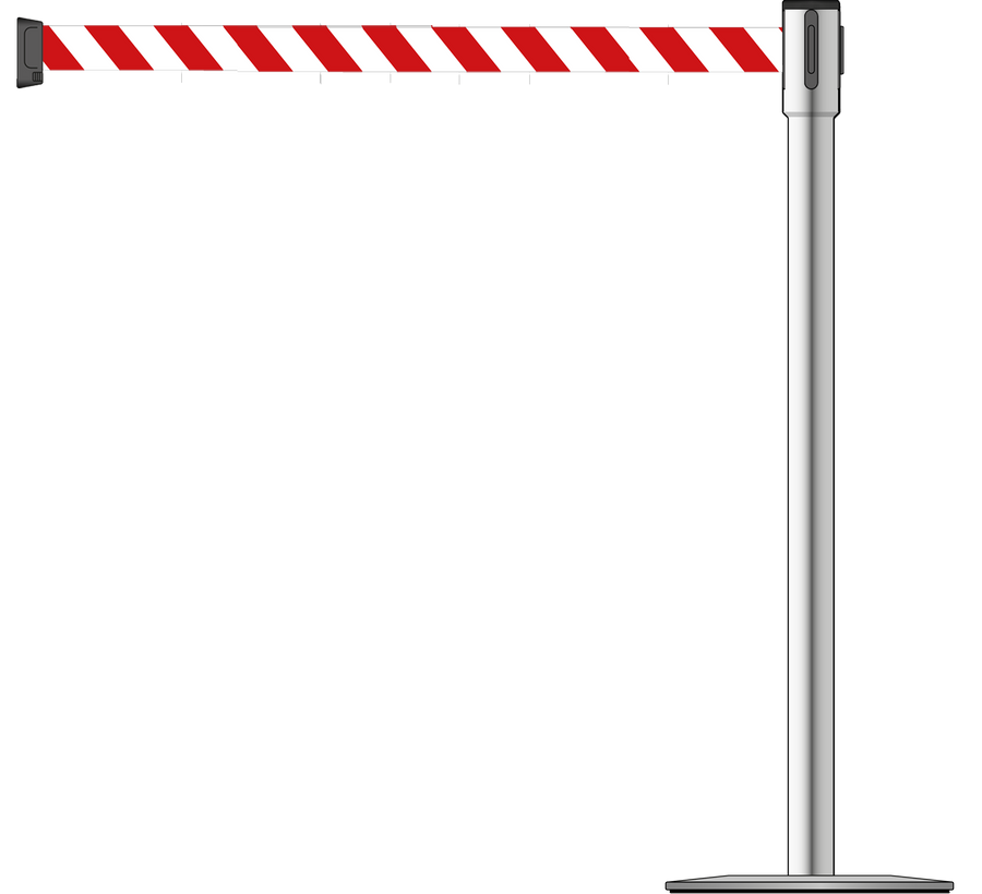 Slimline 50mm/2" Stainless Steel Post With 3.9m/13ft Webbing