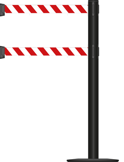 Standard 63mm/2.5" Powder Coated Post With Dual Line 3.5m/11ft Webbing