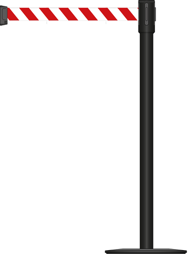 Slimline 50mm/2" Powder Coated Post With 3.5m/11ft Webbing