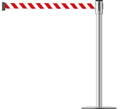 Slimline 50mm/2" Stainless Steel Post With 3.9m/13ft Webbing