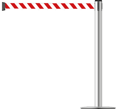 Standard 63mm/2.5" Stainless Steel Post With 3.9m/13ft Webbing