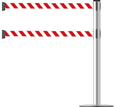 Standard 63mm/2.5" Stainless Steel Post With Dual Line 3.9m/13ft Webbing