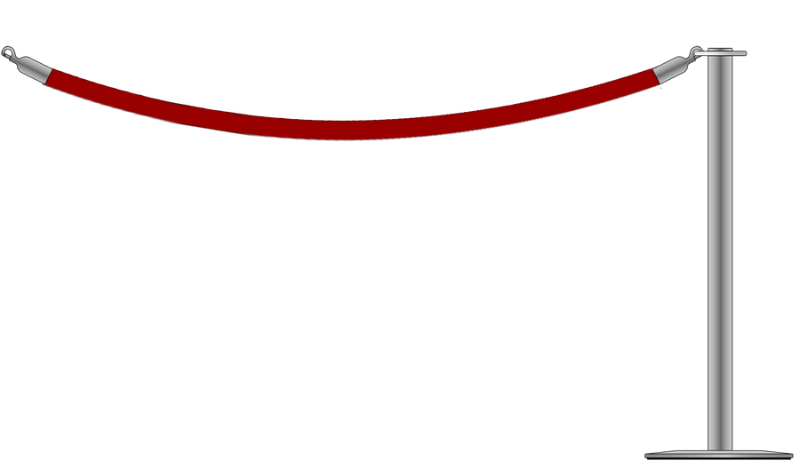 Flat Top Steel Barrier With 1.8m/6ft Rope
