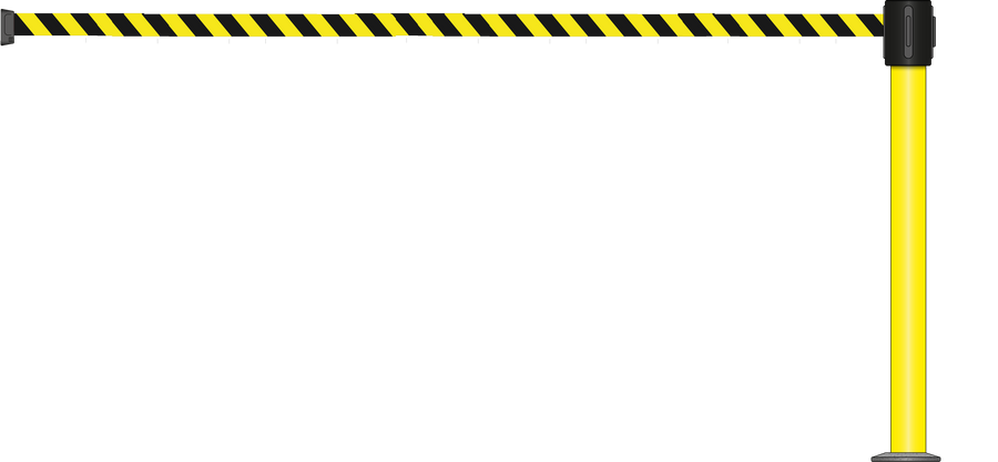 Utility 75mm/3" Powder Coated Barrier With 10.6m/35ft Webbing