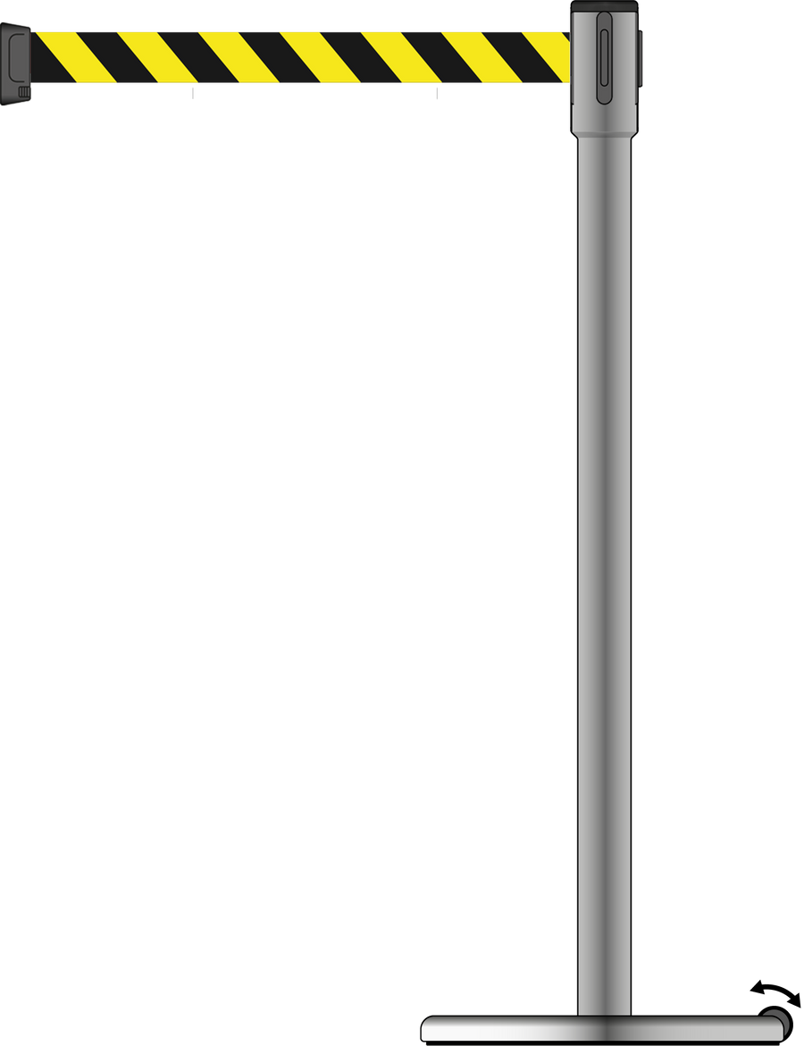 Slimline 50mm/2" Stainless Steel Post With 3.5m/11ft Webbing