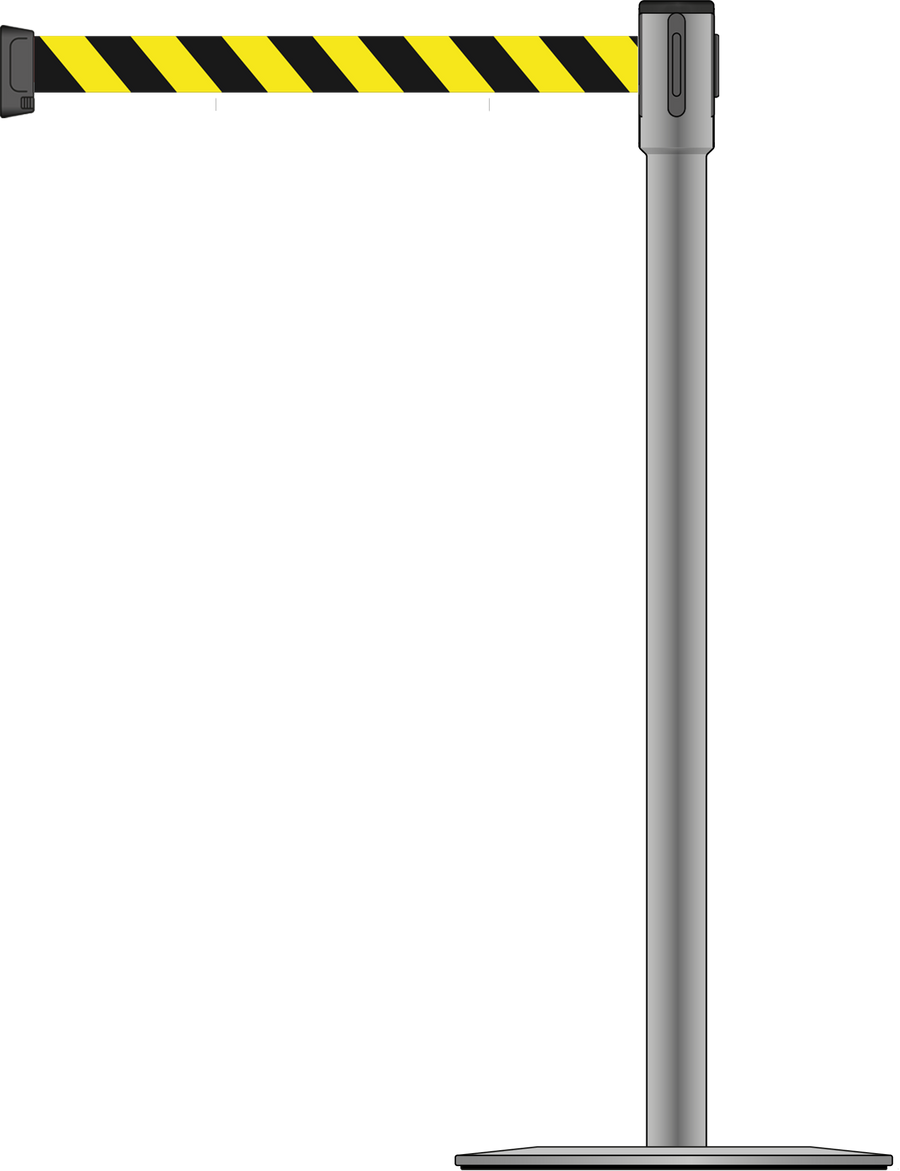 Slimline 50mm/2" Stainless Steel Post With 3.5m/11ft Webbing