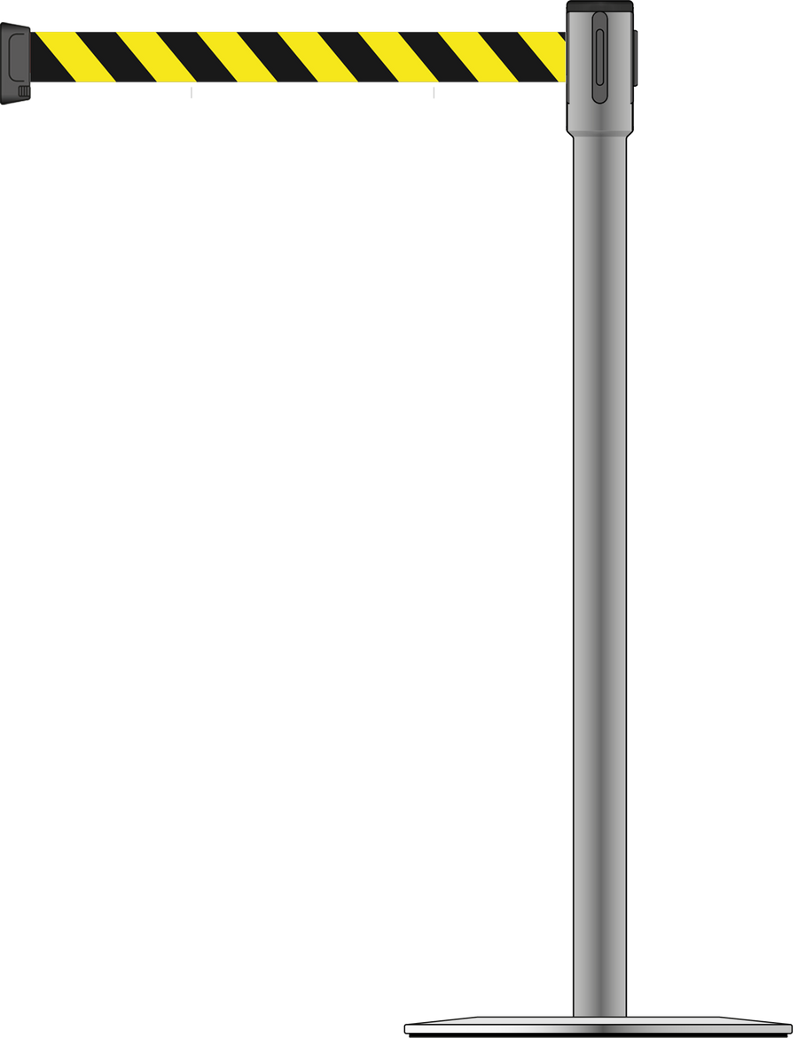 Slimline 50mm/2" Stainless Steel Post With 3.5m/11ft Webbing
