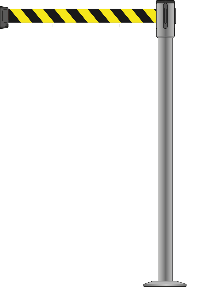 Slimline 50mm/2" Stainless Steel Post With 3.5m/11ft Webbing
