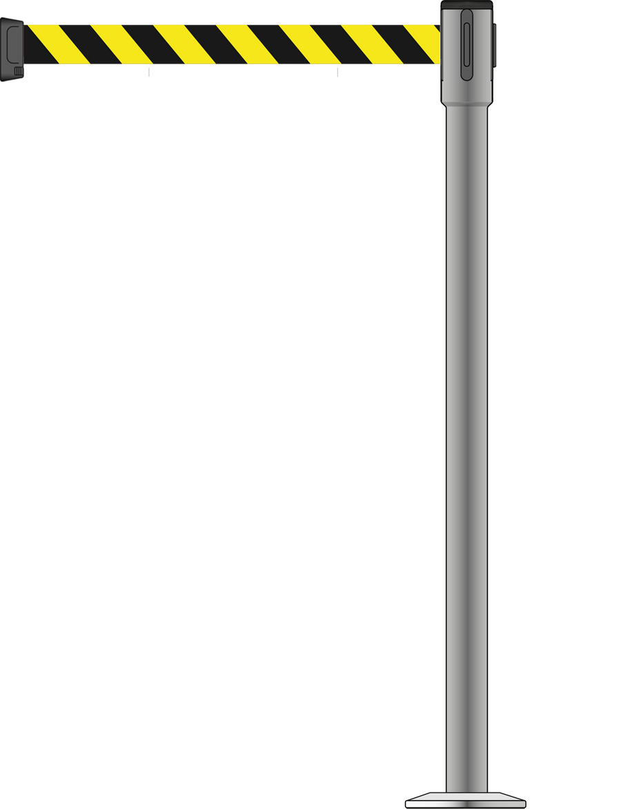 Slimline 50mm/2" Stainless Steel Post With 3.5m/11ft Webbing