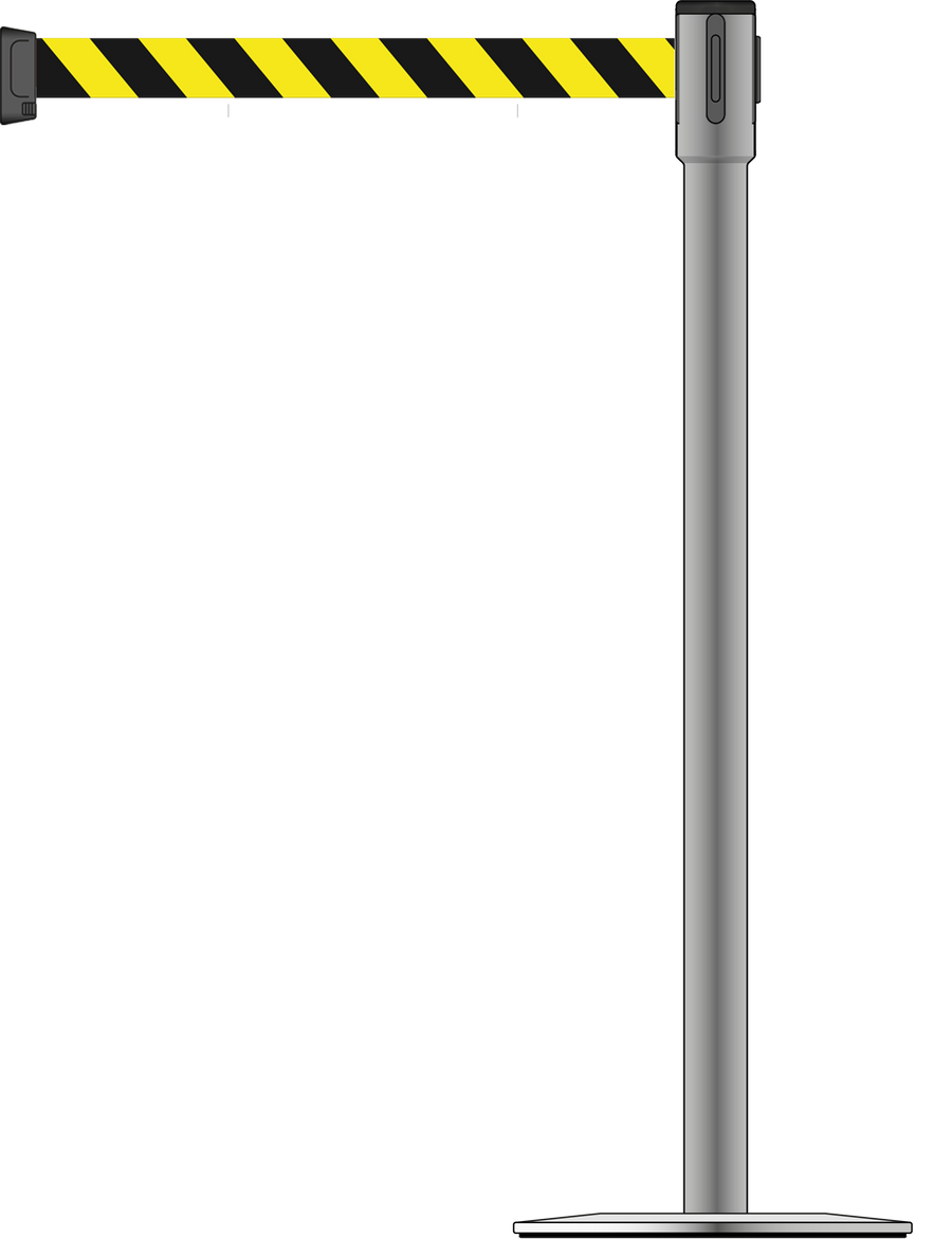 Slimline 50mm/2" Stainless Steel Post With 3.5m/11ft Webbing